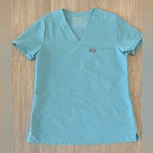 Figs Caterina One Pocket Top in Seaglass